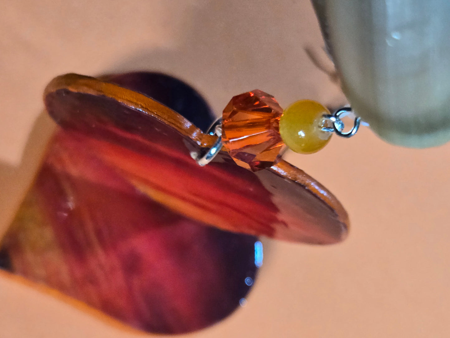 "Sunset Blaze" Heart Earrings
